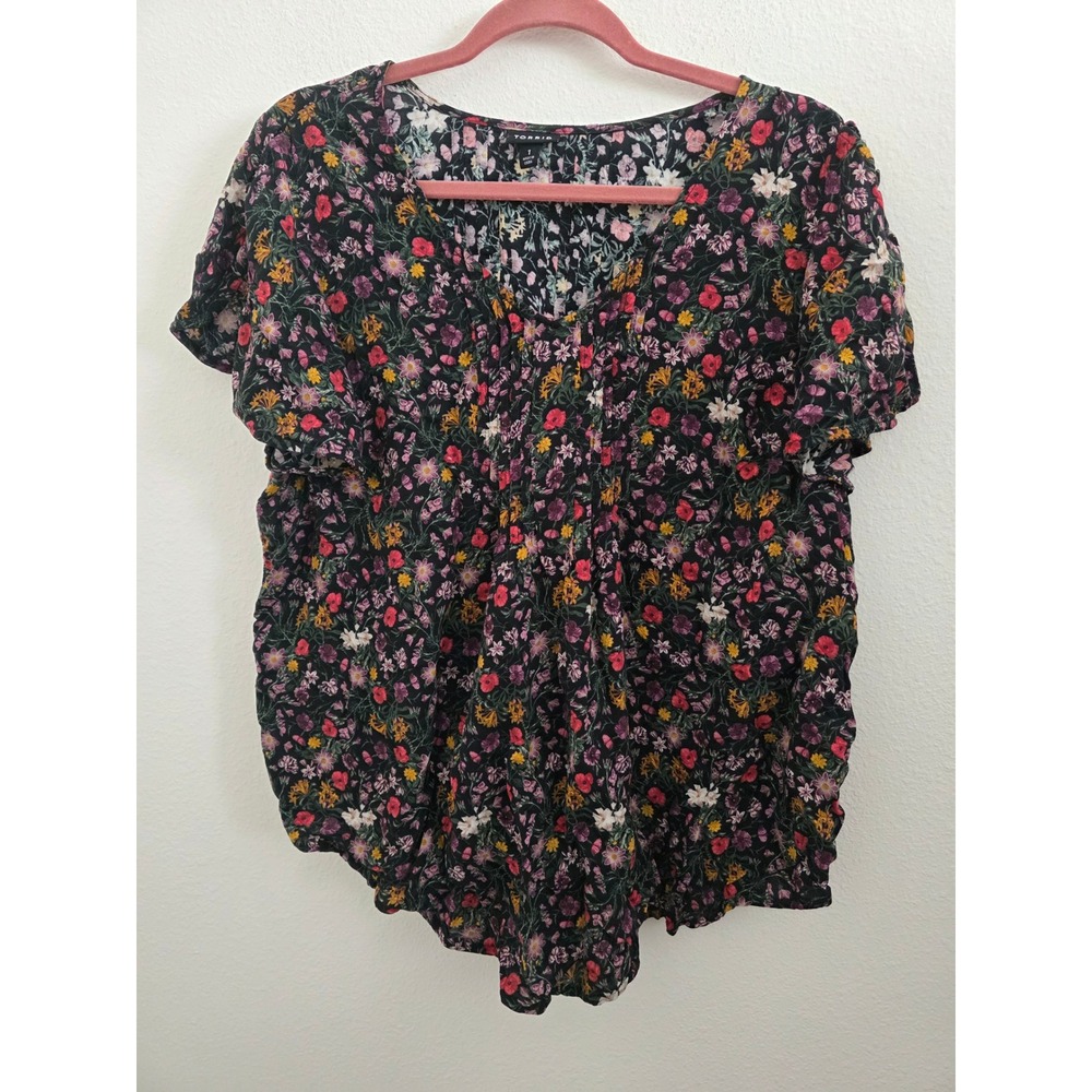Torrid floral plus-size tunic blouse 1X